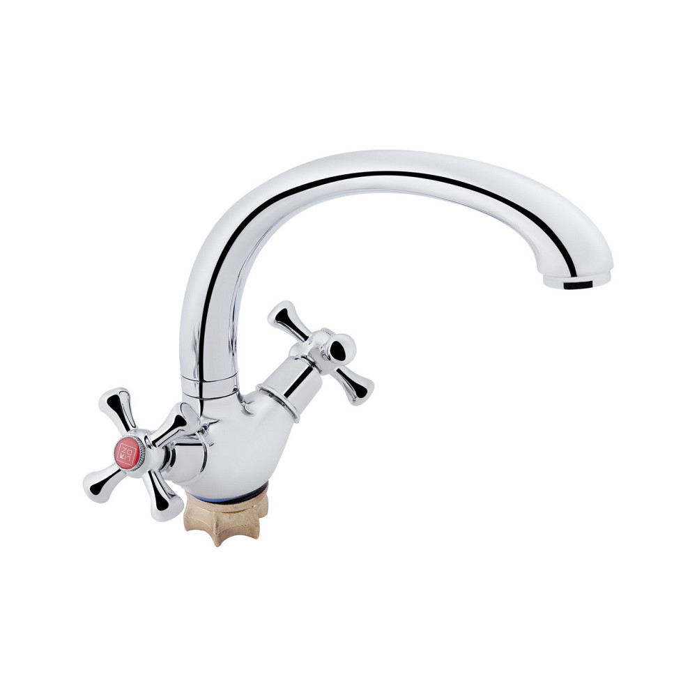 Смеситель для кухни Lidz Lamb 273F двухвентильный LDLAM273FCRM21890 Chrome Киев - изображение 1