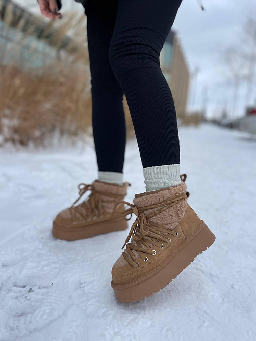 Hengji Угги жіночі HENGJI руді натуральна замша высота 13 см размер 36-40 (5676) Коломыя - изображение 5