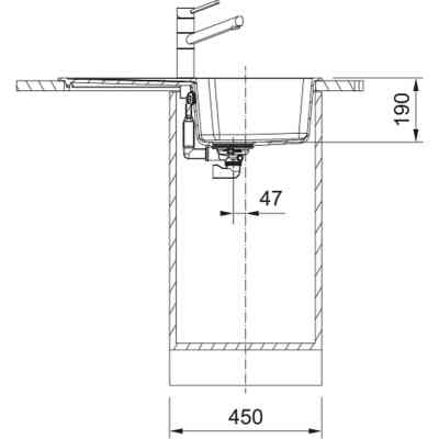 Мойка кухонная Franke City, фраграніт, онікс (114.0701.828) Винница