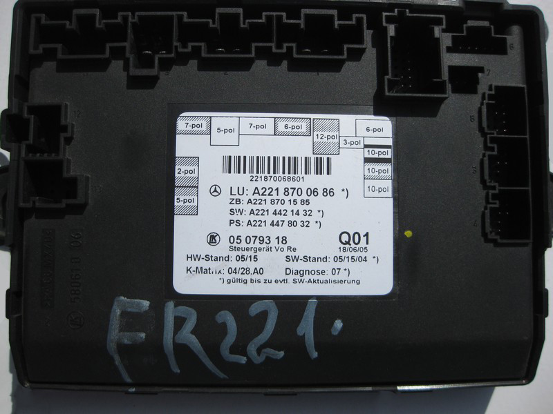 Mercedes-Benz  A2219001600 Блок керування передніх правих дверей S-Class W221 Одесса - изображение 2