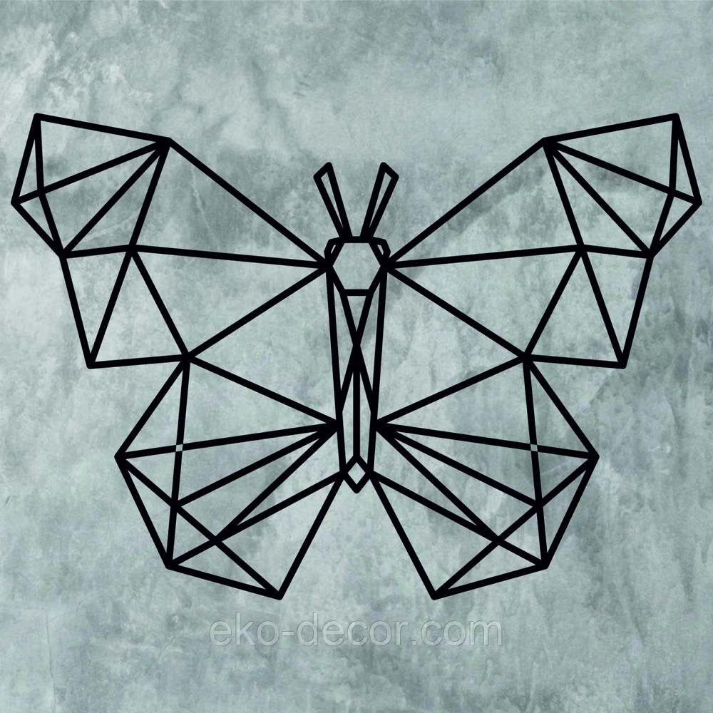 Декоративне настінне Панно «Метелик», Декор на стіну 90*63 см, Чорний Київ - фото 10