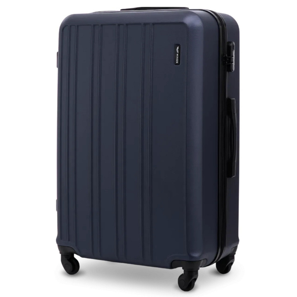 Валіза пластикова WINGS HRR01 велика 75 см темно-синя Київ - фото 1