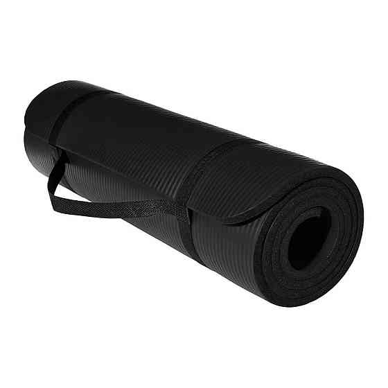 Килимок для йоги та фітнесу Power System PS-4017 NBR Fitness Yoga Mat Plus Black (180х61х1) Кам'янське
