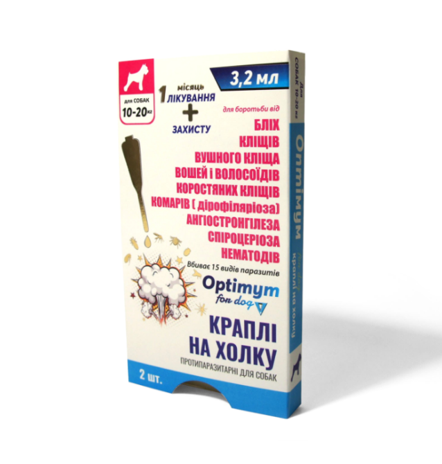 "OPTIMYM" - краплі для собак 10-20 кг, 3.2 мл №2 (Круг) Київ - фото 1