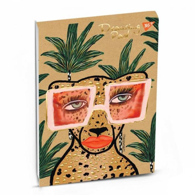 Альбом для малювання "YES" 130464 А4 40л/100 склейка білила+фол.золото "BBH" крафт, шт Київ - фото 1