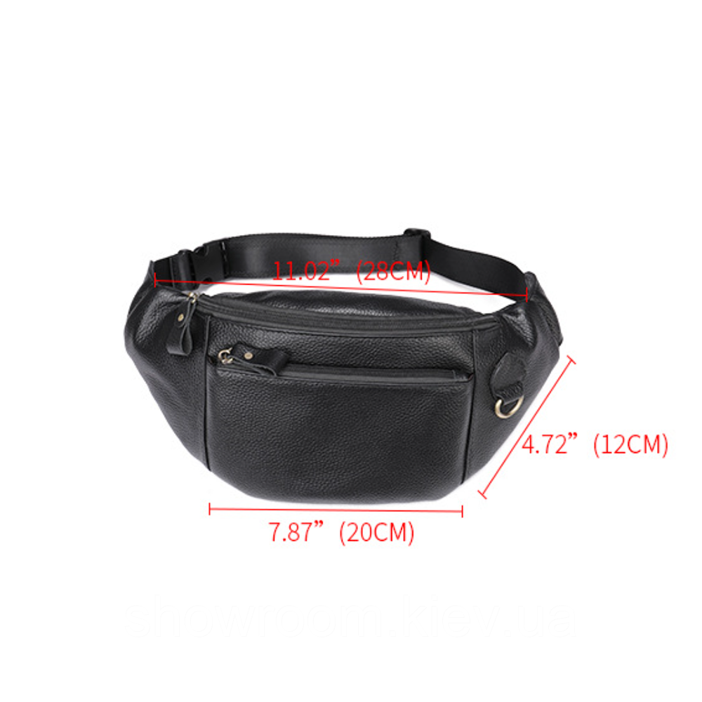 Мужская сумка на пояс и на грудь из натуральной кожи, слинг, бананка Leather Collection (8839) Киев - изображение 3