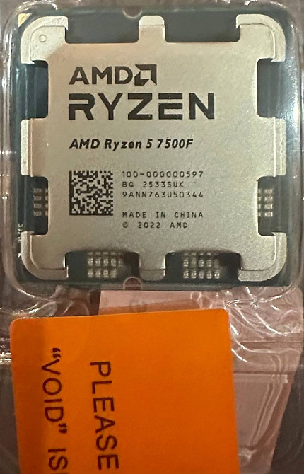 Новий процессор Amd Ryzen 5 7500f 3.7 (5.0)Ghz 32mb cash сокет AM5. Киев - изображение 1