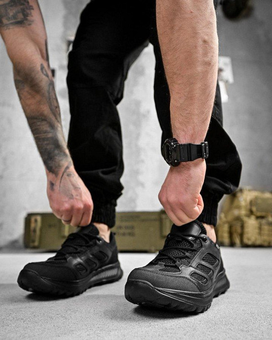 Летние тактические кроссовки PARTIOT черные ДЛ6467 Одесса - изображение 5