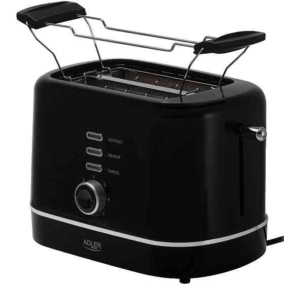 Тостер Adler AD 3224 black 850Вт/ 2 відділення/7 режимів підсмажування/розморожування/підігрів булок Вінниця