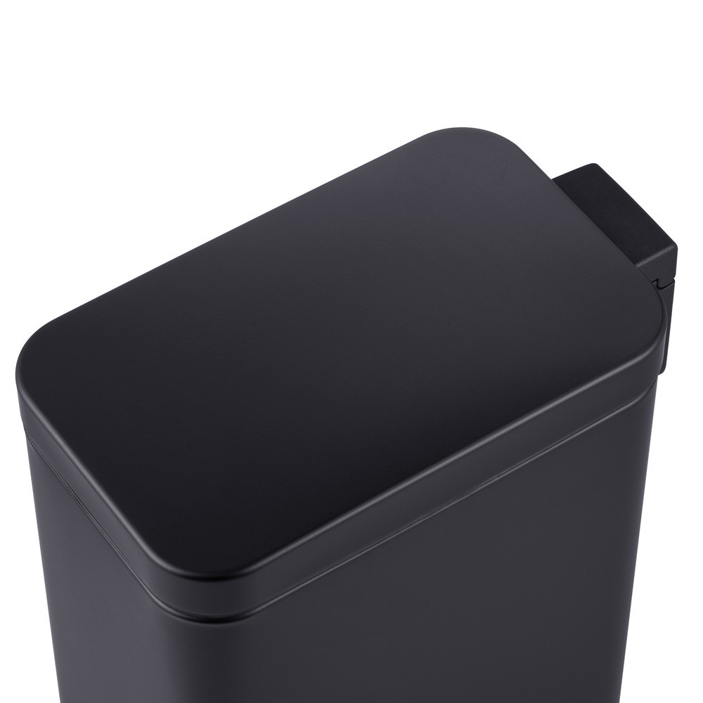 Прямоугольное мусорное ведро с плавным закрытием Mixxus Premium Quadro-TC0105 5 л, черное Харьков - изображение 2