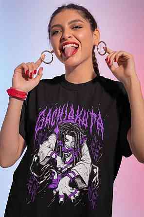 Футболка з аніме принтом Гакхіакута Томе Джапанесе Танкобон оверсайз (S/M/L) Чорний AnimeJ0843 Дніпро