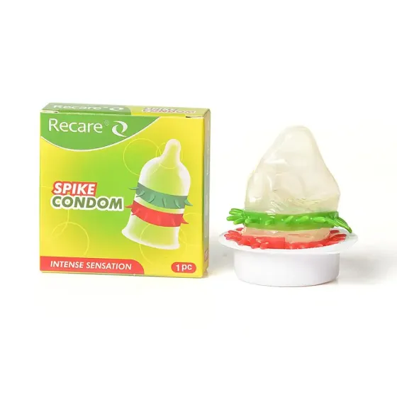 Насадка на член Recare Spike Condom Green (презерватив с рядами шипов) Львов