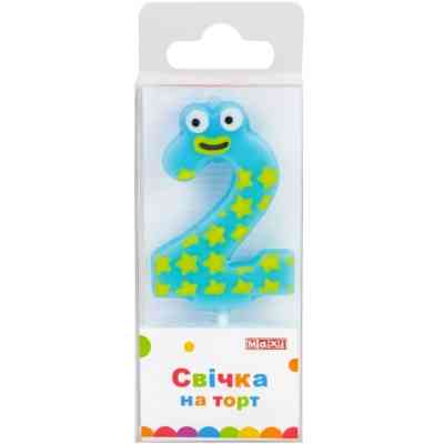 Свеча Maxi "2" 4,5 см, на торт (MX622053-2) Винница