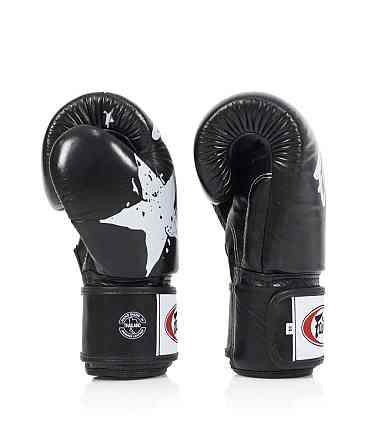 Боксерські рукавиці Fairtex BGV1 Nation Print Black 16 унцій (бинти в комплекті) Кам'янське