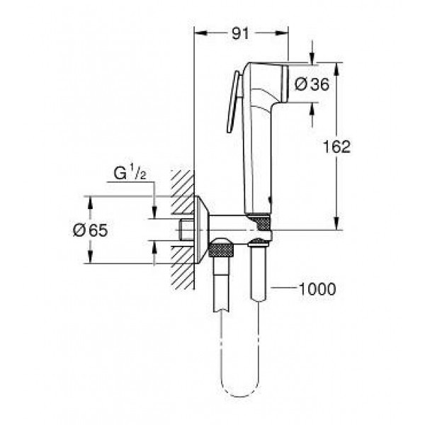 Гігієнічний набір GROHE TEMPESTA-F TRIGGER SPRAY 30 26358000 Київ - фото 2