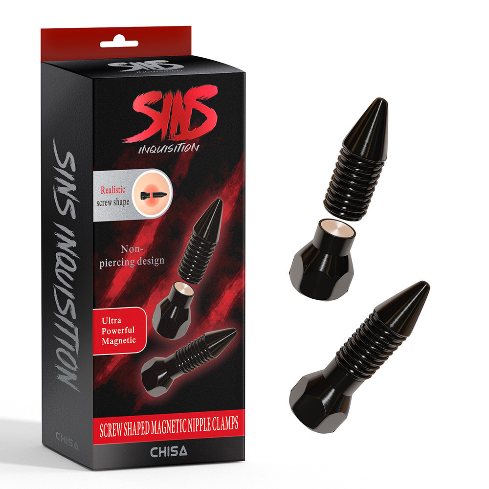 Зажимы для сосков магнитные Chisa Sins Inquisition, черные Sex Aura Киев - изображение 1