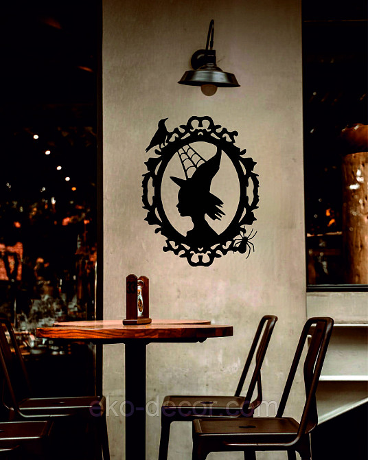 Декоративне настінне Панно «Ведьма», Декор на стіну 110*86 см, Чорний Київ - фото 8