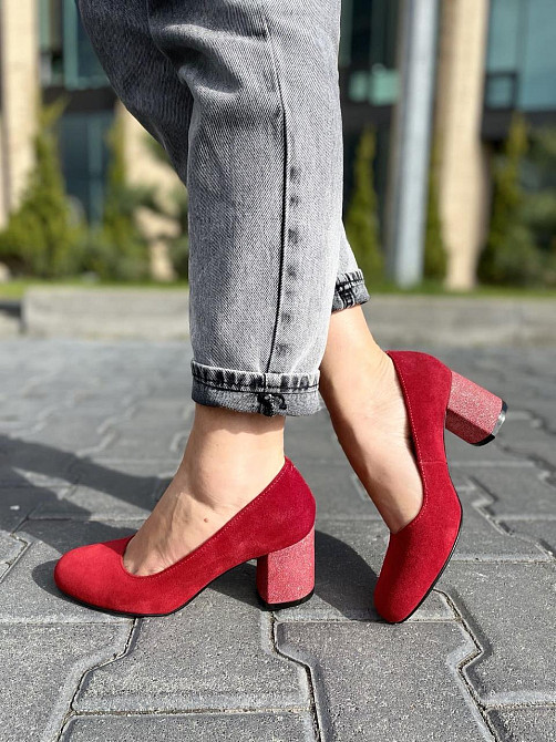 Nivelle Туфлі жіночі NIVELLE червоні замша натуральна каблук 6 см (1529/6030-6045) Коломия - фото 7