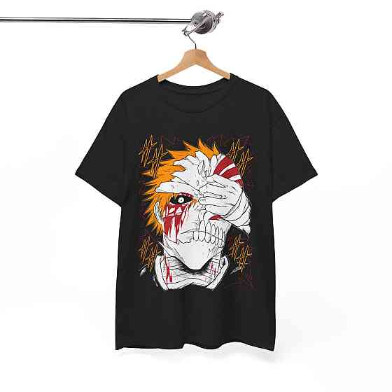 Футболка для мальчика аниме Блич оверсайз (рост от 165 до 180 ) Черний AnimeJ0529m Днепр