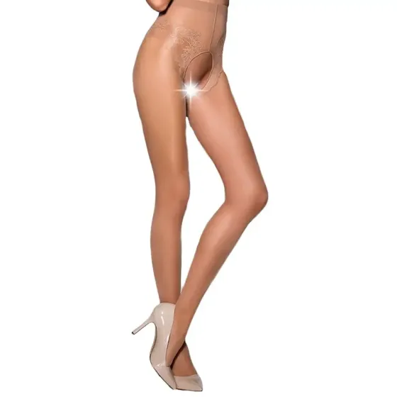 Еротичні колготки Passion TIOPEN 006 1/2 (30 den), beige, з вирізом, імітація трусиків Львів