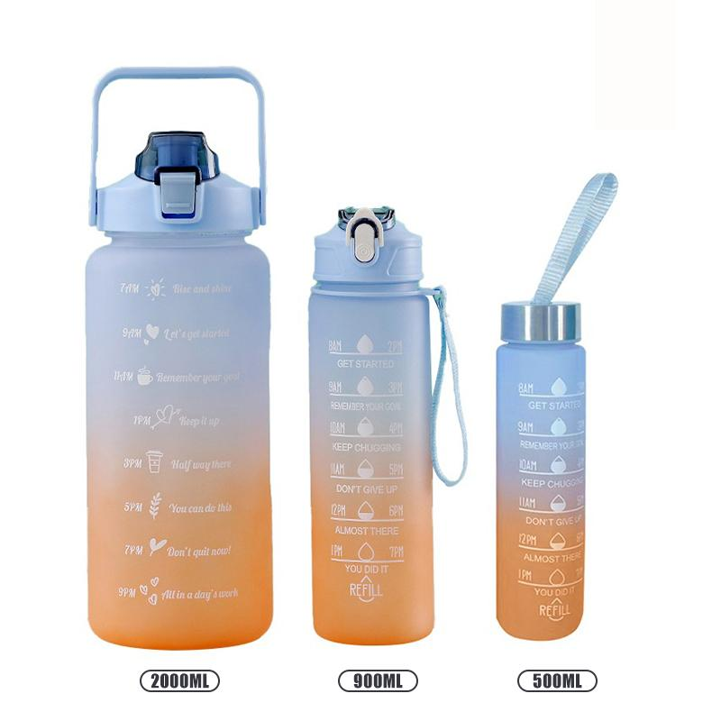 Набір із 3-х пляшок для води об'ємом 300+900+2000 мл Одеса - фото 3