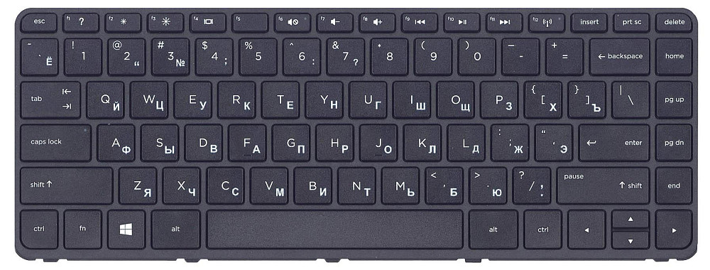 Клавиатура для ноутбука HP Pavilion (14-E) Black, (Black Frame) RU Вінниця - фото 2