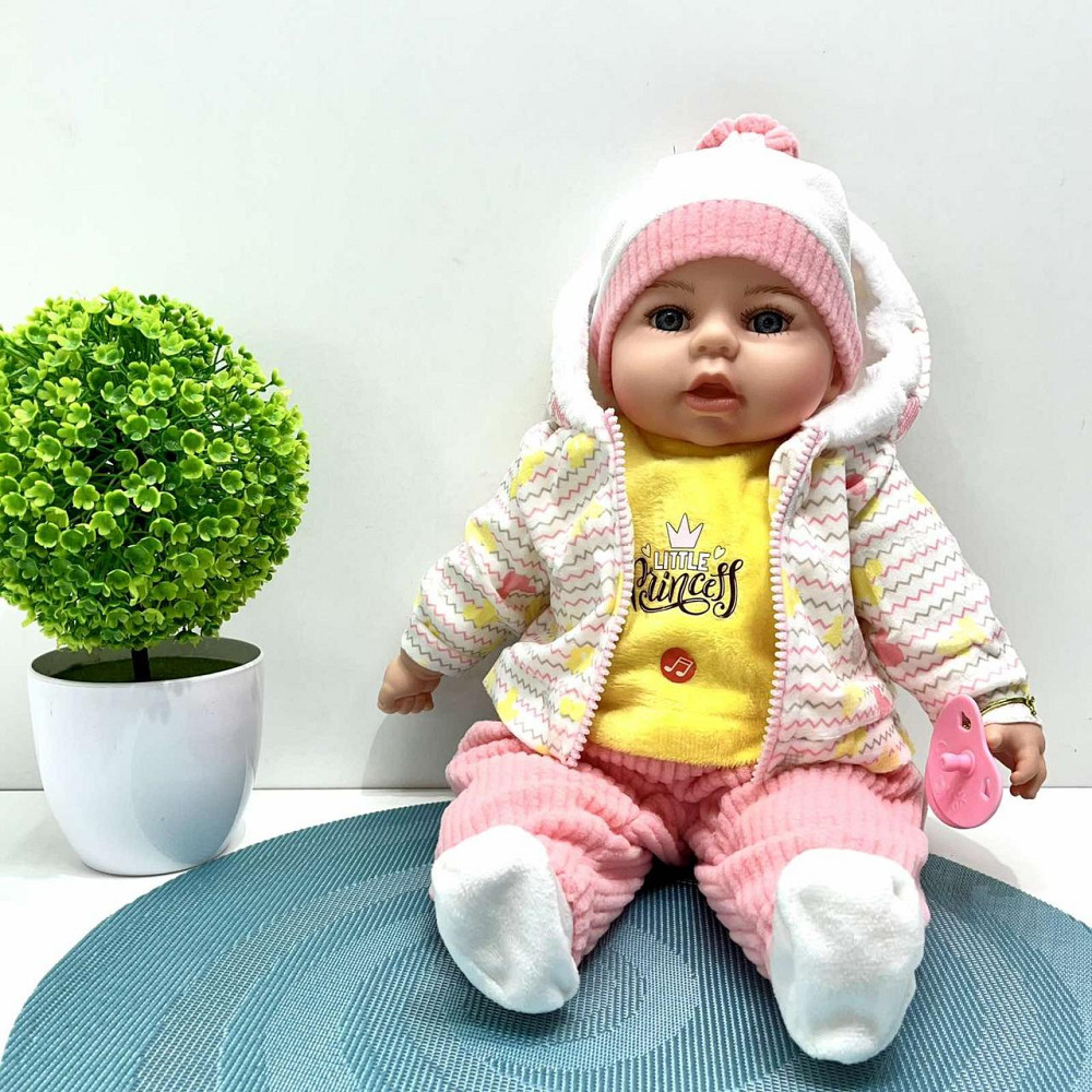 Кукла-пупс м'яконабивна з соскою та звуковими ефектами укр мова 42см Вид 1 (M 5919 I UA) Чернігів - фото 1