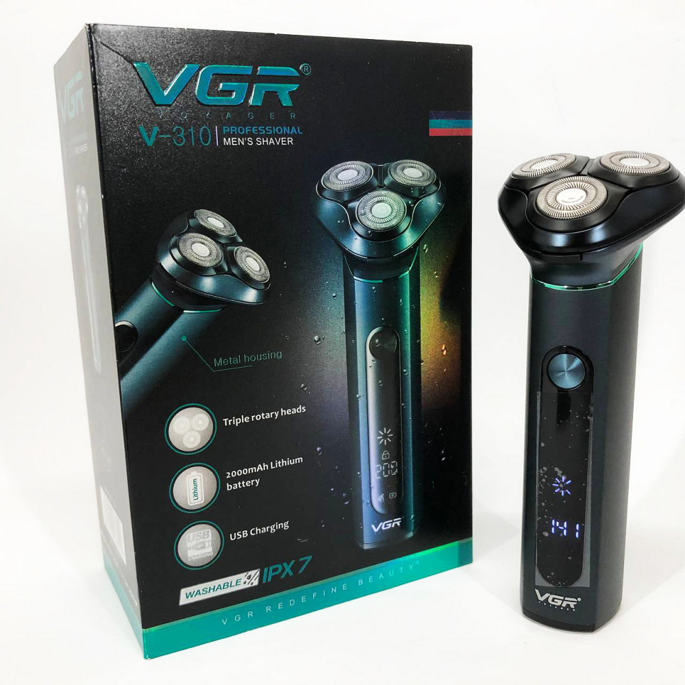Профессиональная электробритва бритва для бороды VGR V-310, Аккумуляторная бритва для мужчин IL-76 Киев - изображение 13