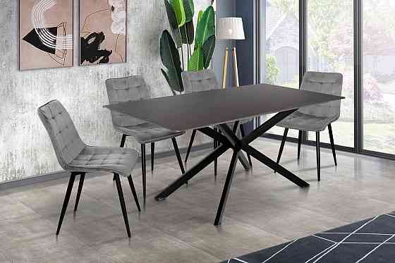 Стіл Грінвіч XS-1346, (160*90), чорний/мармур Київ