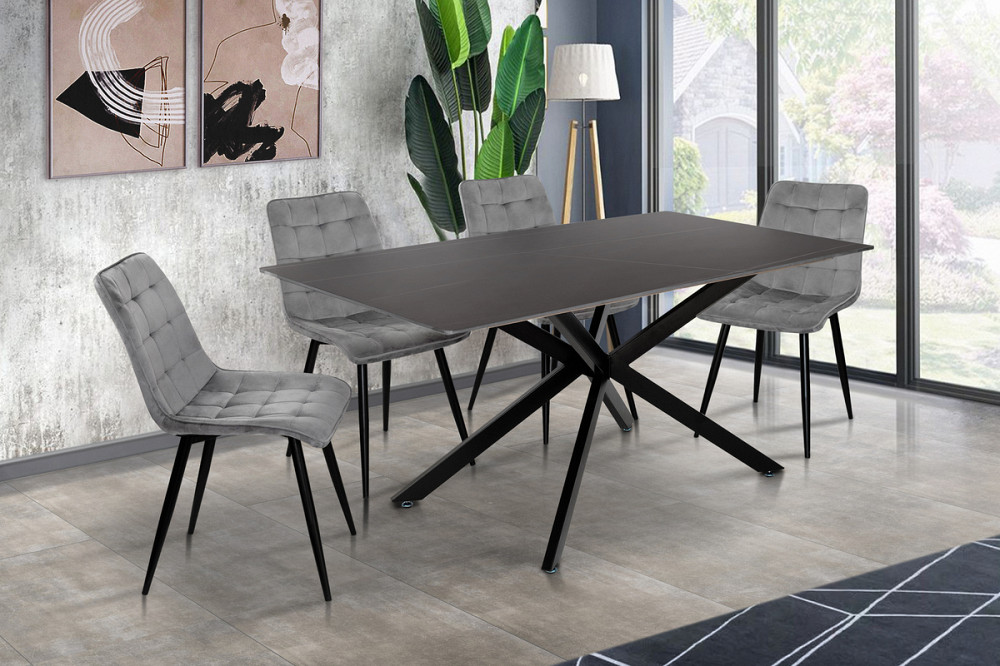 Стіл Грінвіч XS-1346, (160*90), чорний/мармур Київ - фото 6