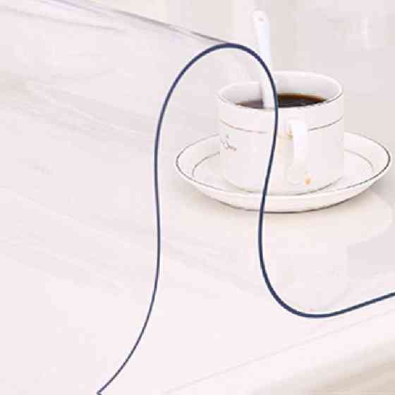 Мягкое стекло Прозрачная силиконовая скатерть на стол Soft Glass Защита для мебели 1.4х1.0 м (толщина 2мм) Киев