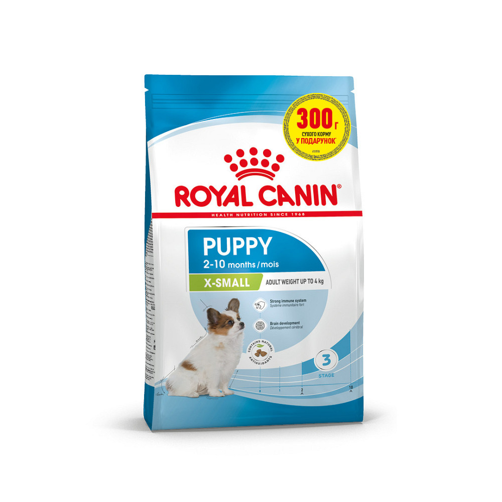 Корм для цуценят мініатюрних порід ROYAL CANIN XSMALL PUPPY 1.2 кг + 300 г у подарунок Київ - фото 1