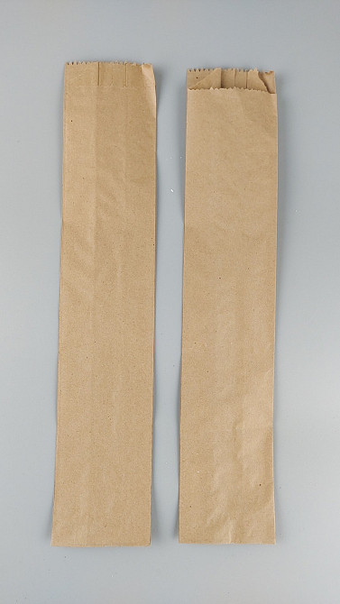 Пакет паперовий 8см 6*42см коричневий (1000 шт) Харків - фото 1