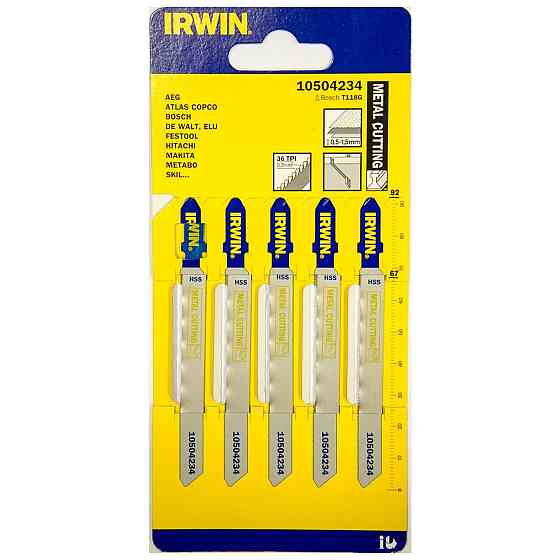 Пилка для лобзика по металу IWN BJSB 5PK T118G Одеса