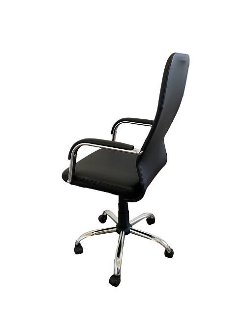 Офісне крісло керівника Tehforward Helios хром Tilt Чорний Дніпро - фото 4
