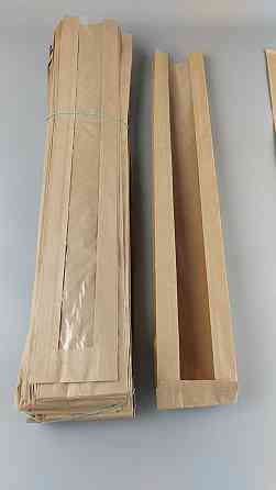 Пакет паперовий з вікном 9*59 см коричневий 1000 шт Харків