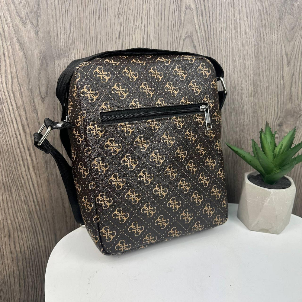 Стильна чоловіча сумка планшетка на плече стиль Guess, сумка-планшетка Гесс чорна ( 13258 ) Харьков - изображение 8