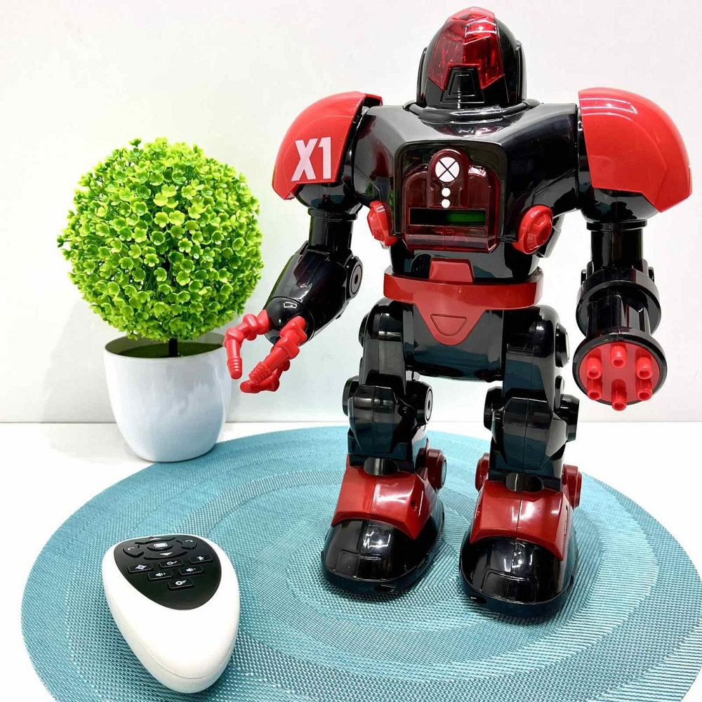 Робот на радіокеруванні стріляє м'якими дисками світло звук 30см червоний (27116) Чернигов - изображение 1