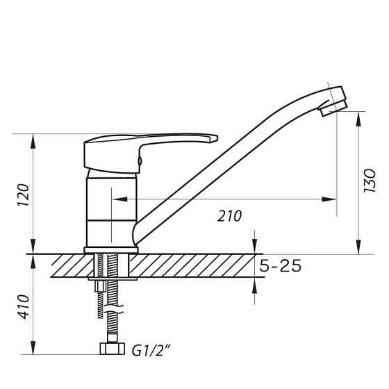 Змішувач для кухні Zerix PAN-A 279   ( ZX0055 ) 26671 Харків