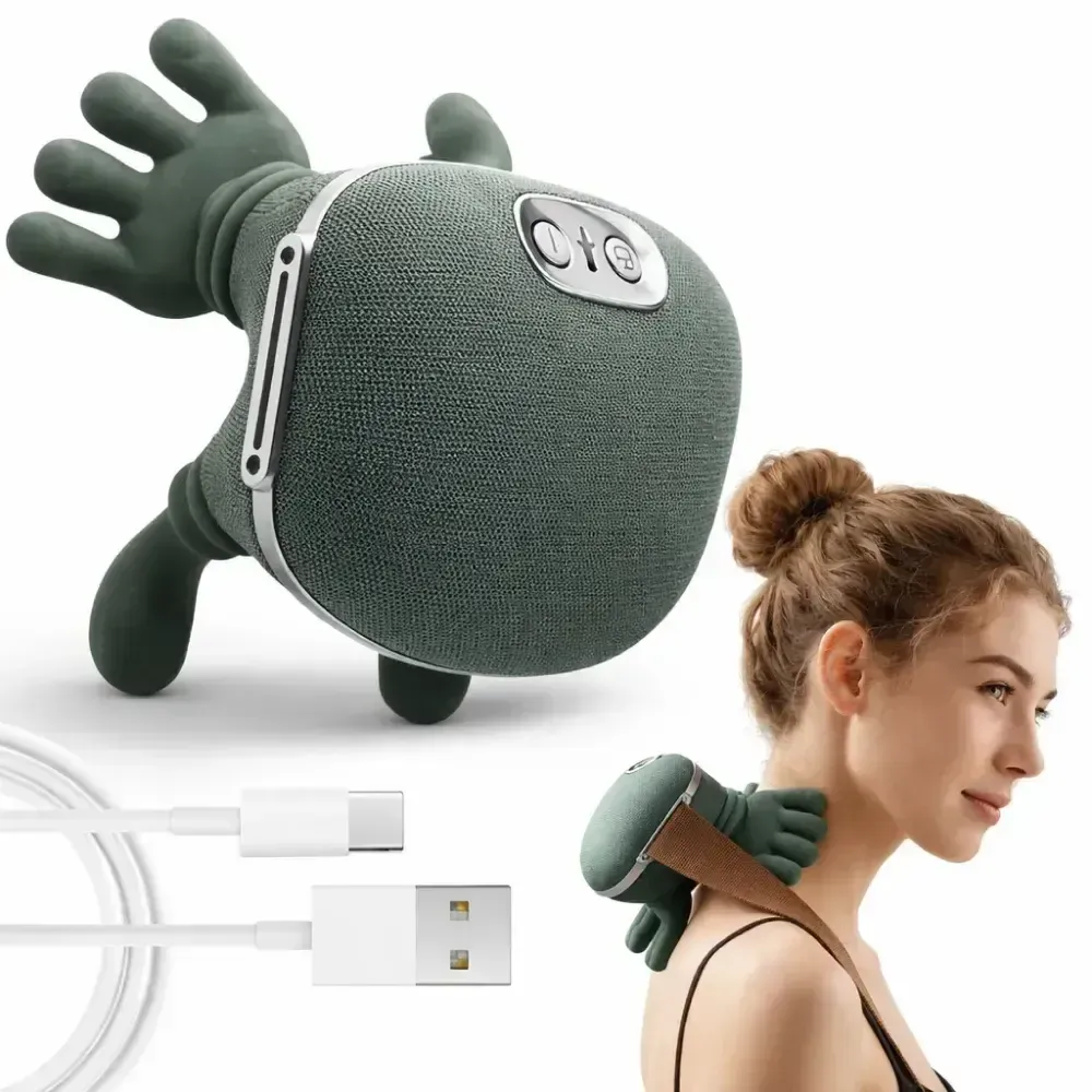 Беспроводной массажер для шеи и плеч, 10 режимов / Электромассажер с подогревом для спины USB Коломыя - изображение 1