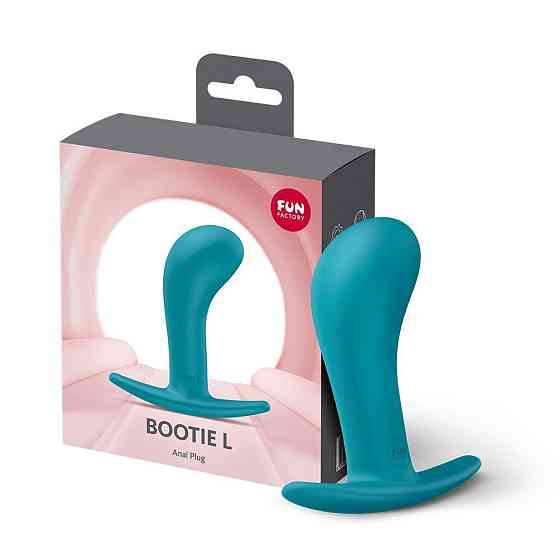 Анальна пробка Fun Factory BOOTIE L Aquamarine, діаметр 3,8 см, тонкий обмежувач Sex Aura Київ