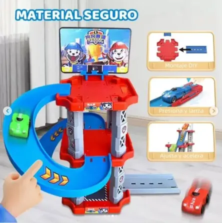 Игрушечный трек парковки Childrens Rail Car MH2004 Щенячий патруль 75 деталей 3 машинки Коломыя