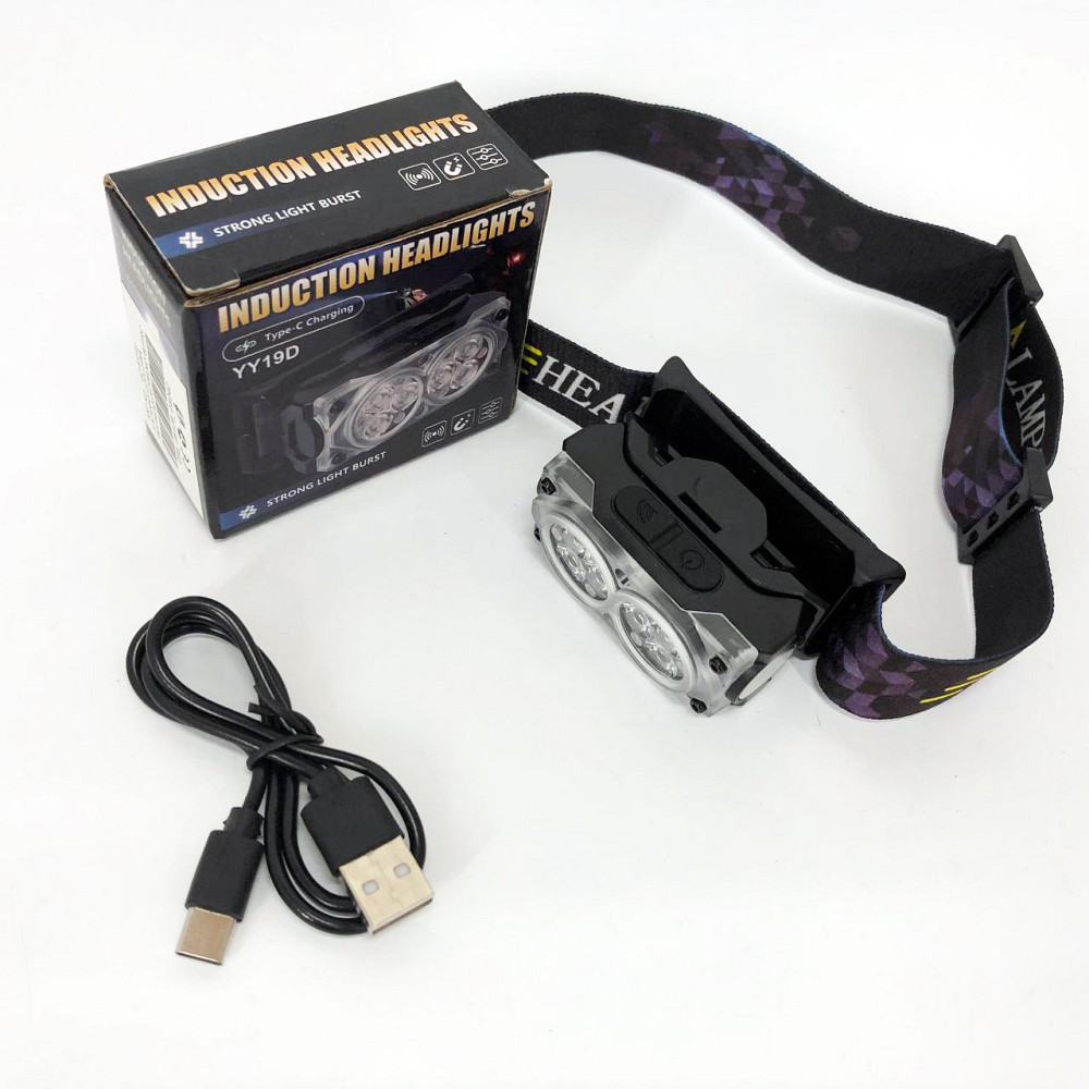 Налобный фонарик bailong YY-19D-6SMD, Яркий светодиодный мощный фонарь, Фонарик на голову для работы DZ-20 Львов - изображение 1