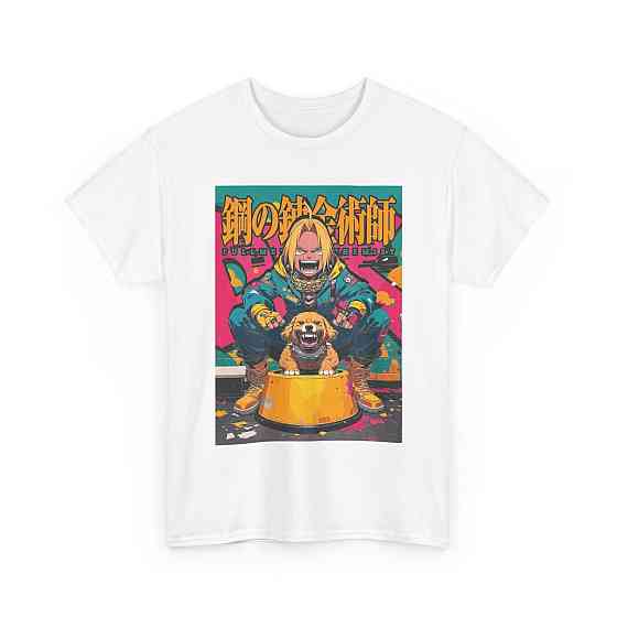 Футболка для хлопчика з аніме принтом Сталевий алхімік оверсайз (зріст від 165 до 180) Чорний AnimeJ0382m Дніпро