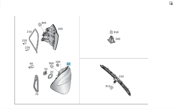 Mercedes-Benz  A1669060502 Ліхтар задній лівий зовнішній USA GL/GLS X166 Одеса