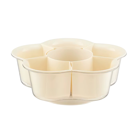 Контейнер для кухни с вращающейся конструкцией, пищевой органайзер с 6 отделениями, прозрачно-бежевый Каменец-Подольский