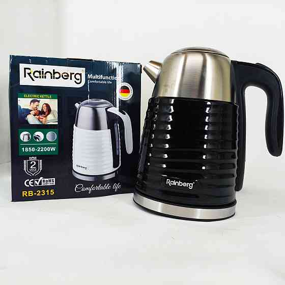 Потужний електричний чайник для дому Rainberg RB-2315 1.8л 2200Вт, Якісний електрочайник для кухні ZP-10 Івано-Франківськ