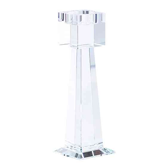 Квадратный стеклянный подсвечник на одну свечу Киев