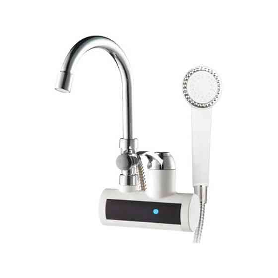 Кран-водонагрівач Zerix ELW22-W 3 kW для душу на стіну зі шлангом і лійкою (ZX4933) Чернівці