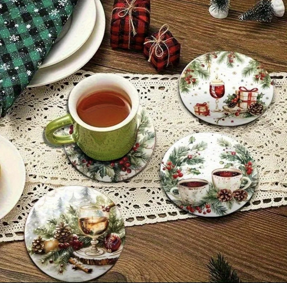 Комплект різдвяних підставок під чашки 6 шт №3 Смела - изображение 8